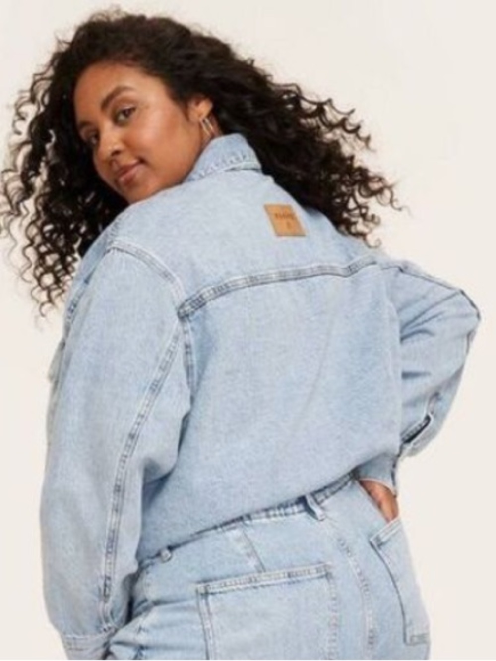 Parke x Target Medium light Wash Women's Long Sleeve Denim Shacket XL NWT - Picture 5 of 7